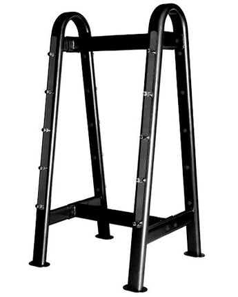 HyperFX 10 or12 Bar Double Sided Fixed Barbell Rack - Black